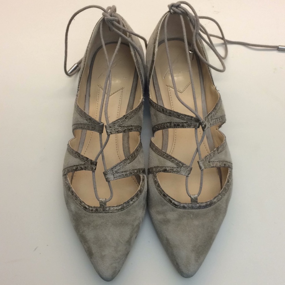 Cute taupe suede flats